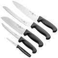 Knife 5pc Set Black Handles, Choice