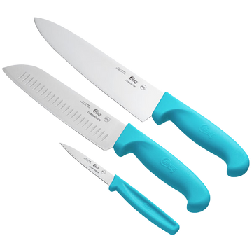Knife 3pc Set Blue Handles, Choice