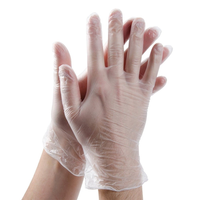 Gloves Vinyl Clear Powder-Free Large, 10/100ct