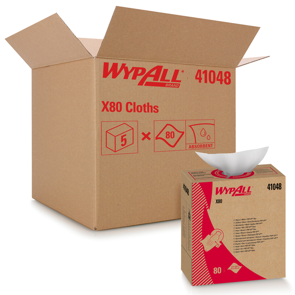 Wypall Box x80 Clothes White, 5/80ct Kimberly Clark Professionals