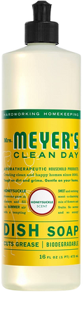 Dish Soap Liquid Honeysuckle, 6/16oz Mrs Meyer's Clean Day