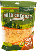 Cheddar Mild Cheese Shredded, 12/8oz Hillandale