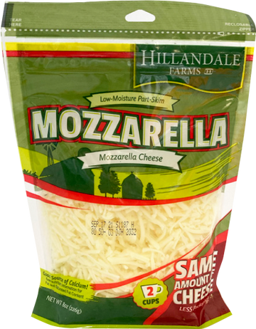 Mozzarella Cheese Shredded, 12/8oz Hillandale