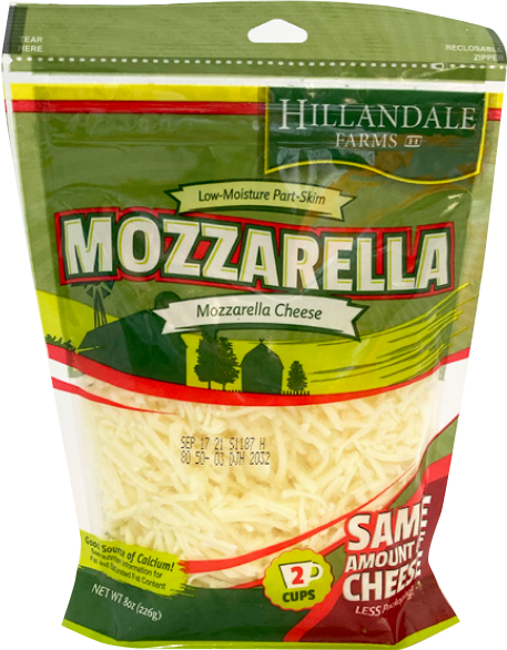 Mozzarella Cheese Shredded, 12/8oz Hillandale