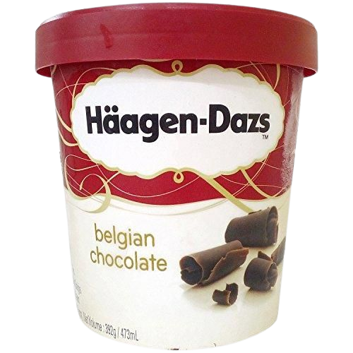 Belgian Chocolate Ice Cream, 8/473ml Haagen Daz