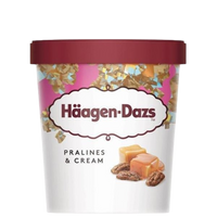 Pralines & Cream Ice Cream, 8/473ml Haagen Daz