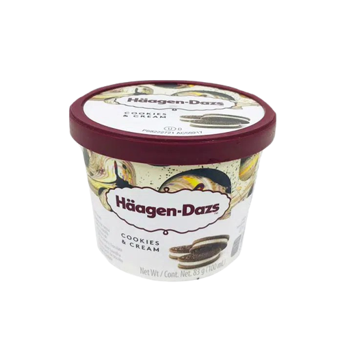 Cookies "N" Cream Ice Cream Cup, 24/100ml Haagen Daz