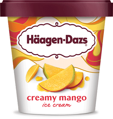 Mangos & Cream Ice Cream Cup, 24/100ml Haagen Daz