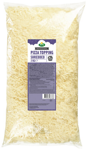 Pizza Topping Shredded Cheese, 6/2kg Arla
