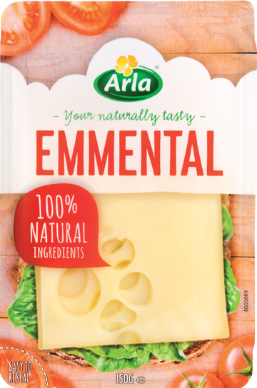 Emmental Cheese Slices, 14/150g Arla