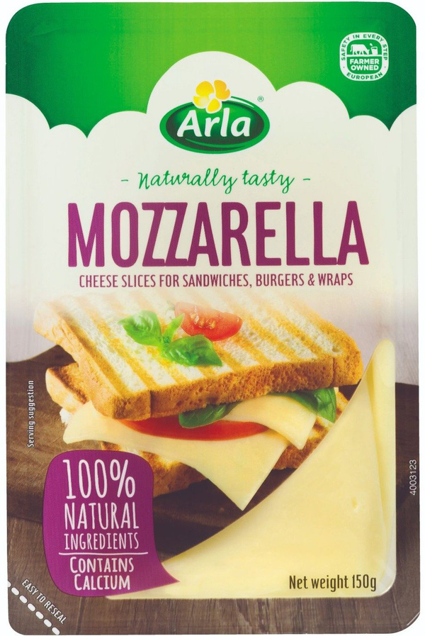 Mozzarella Cheese Slices, 14/150g Arla