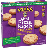 Three Cheese Mini Pizza Bagels, 12/6.65oz Annie's Homegrown