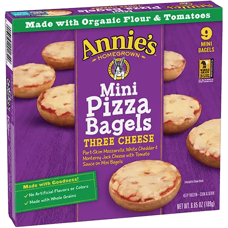 Three Cheese Mini Pizza Bagels, 12/6.65oz Annie's Homegrown