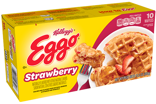 Waffles Strawberry 10ct, 8/348g Eggo