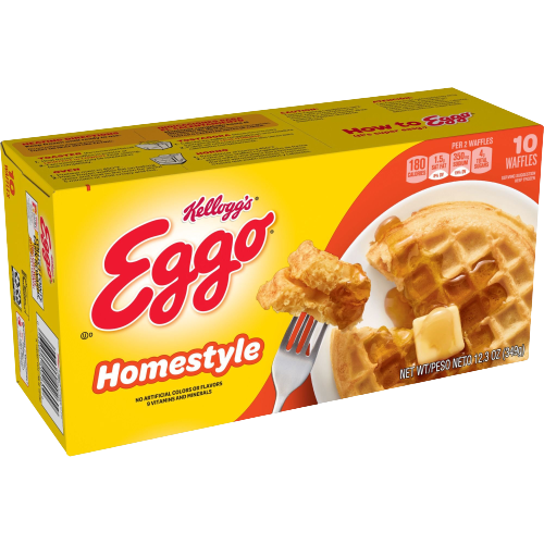 Waffles Homestyle 10ct, 8/349g Eggo
