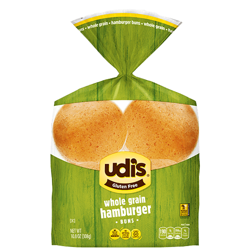 Hamburger Bun Whole Grain Gluten Free, 8/10.8oz Udi's