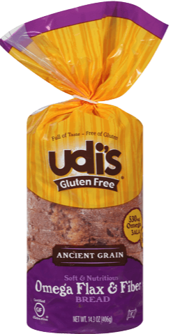 Loaf Omega Flax & Fiber Gluten Free, 8/14.2oz Udi's