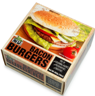 Bacon Burger, 4oz 30/16oz Std 13.61kg CPJ