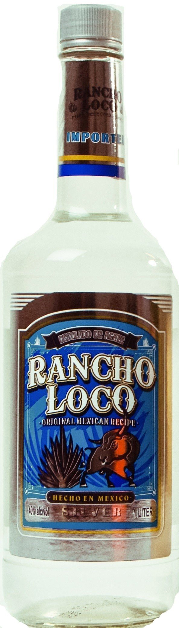 Rancho Loco Silver Tequila, 12/1L