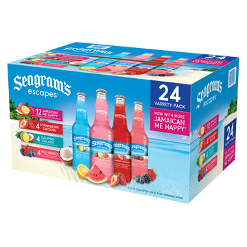 Seagram's Escapes Variety Pack - Bottle, 24/11.2oz