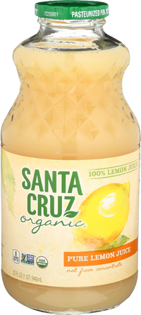 100% Lemon Juice Organic, 6/32oz Santa Cruz