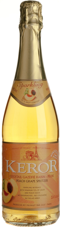 Keror Sparkling Peach-Grape Juice, 12/750ml