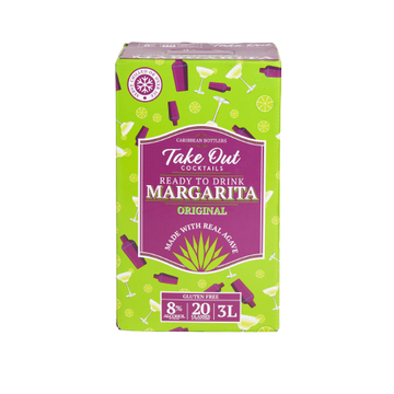 Caribbean Bottlers Take Out Cocktails Ready to Drink Margarita, 4/3L