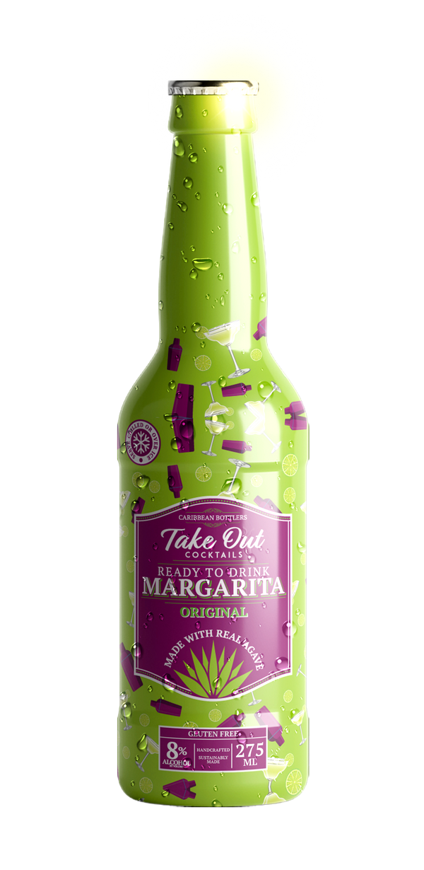 Caribbean Bottlers Take Out Cocktails Ready to Drink Margarita, 24/275ml