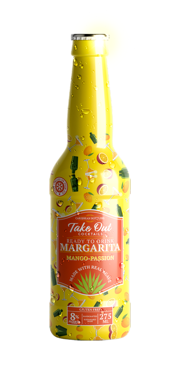 Caribbean Bottlers Take Out Cocktails Ready to Drink Mango Passion Margarita, 24/275ml