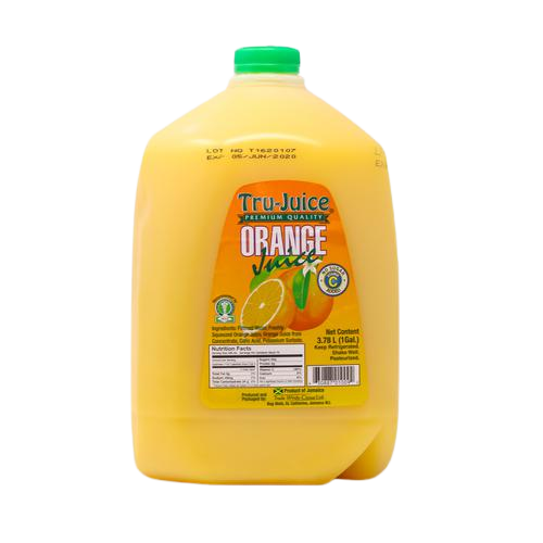 Orange Juice, 4/1Gal Tru-Juice
