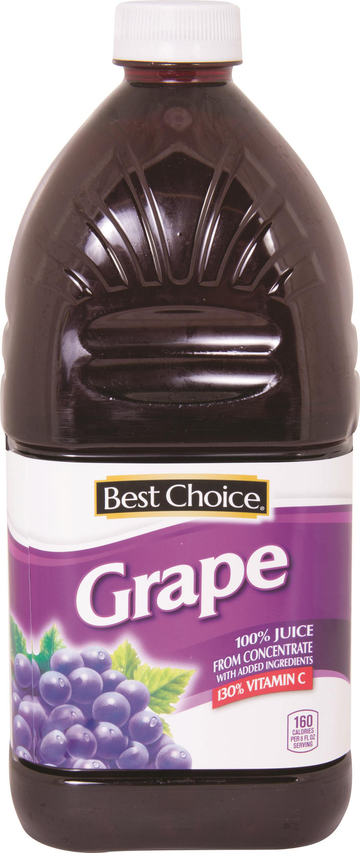 100% Grape Juice, 8/64oz Best Choice