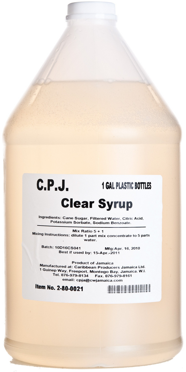 Clear Sugar Syrup, 4/1Gal CPJ